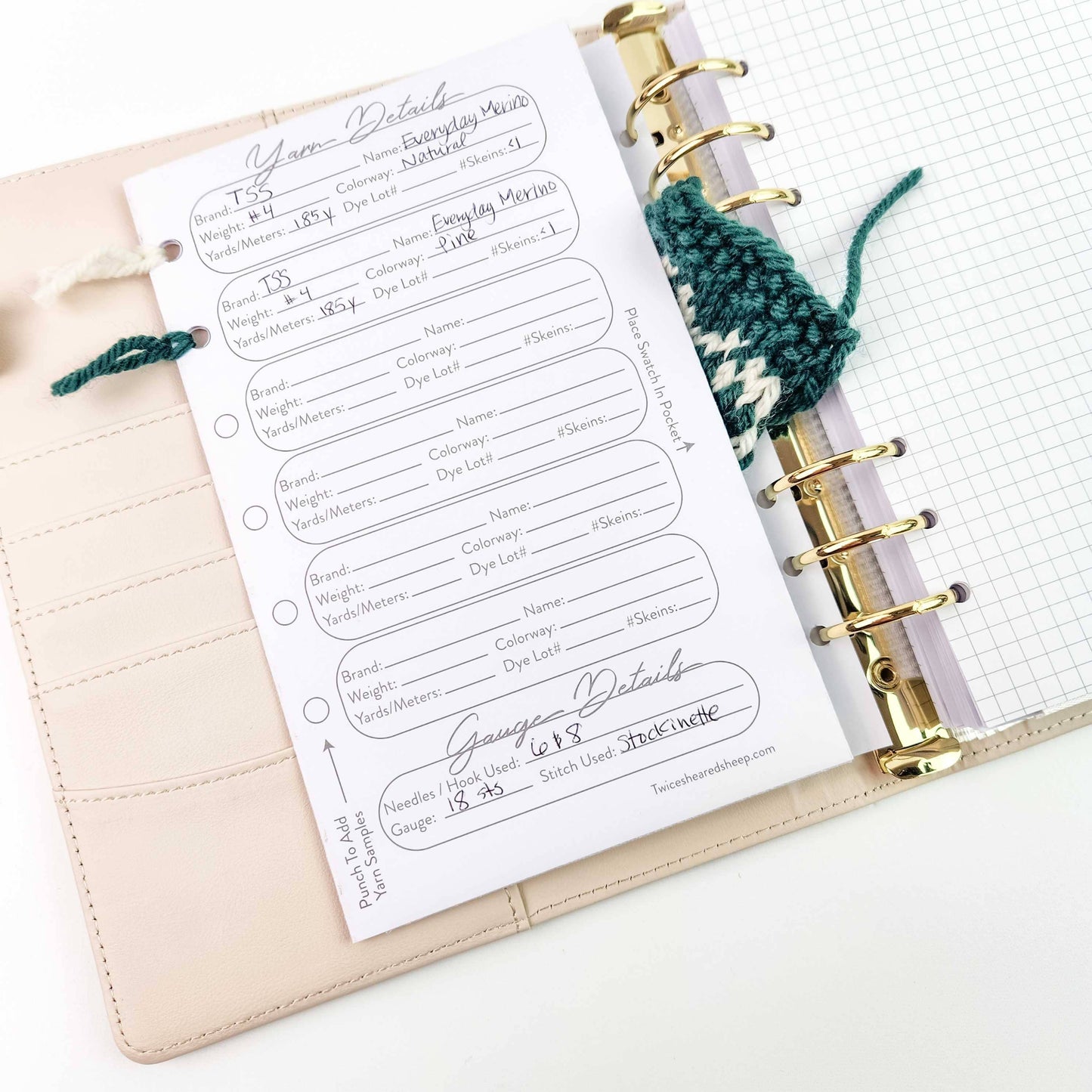 Project Journal Planner for Knitters & Crocheters by Twice Sheared Sheep