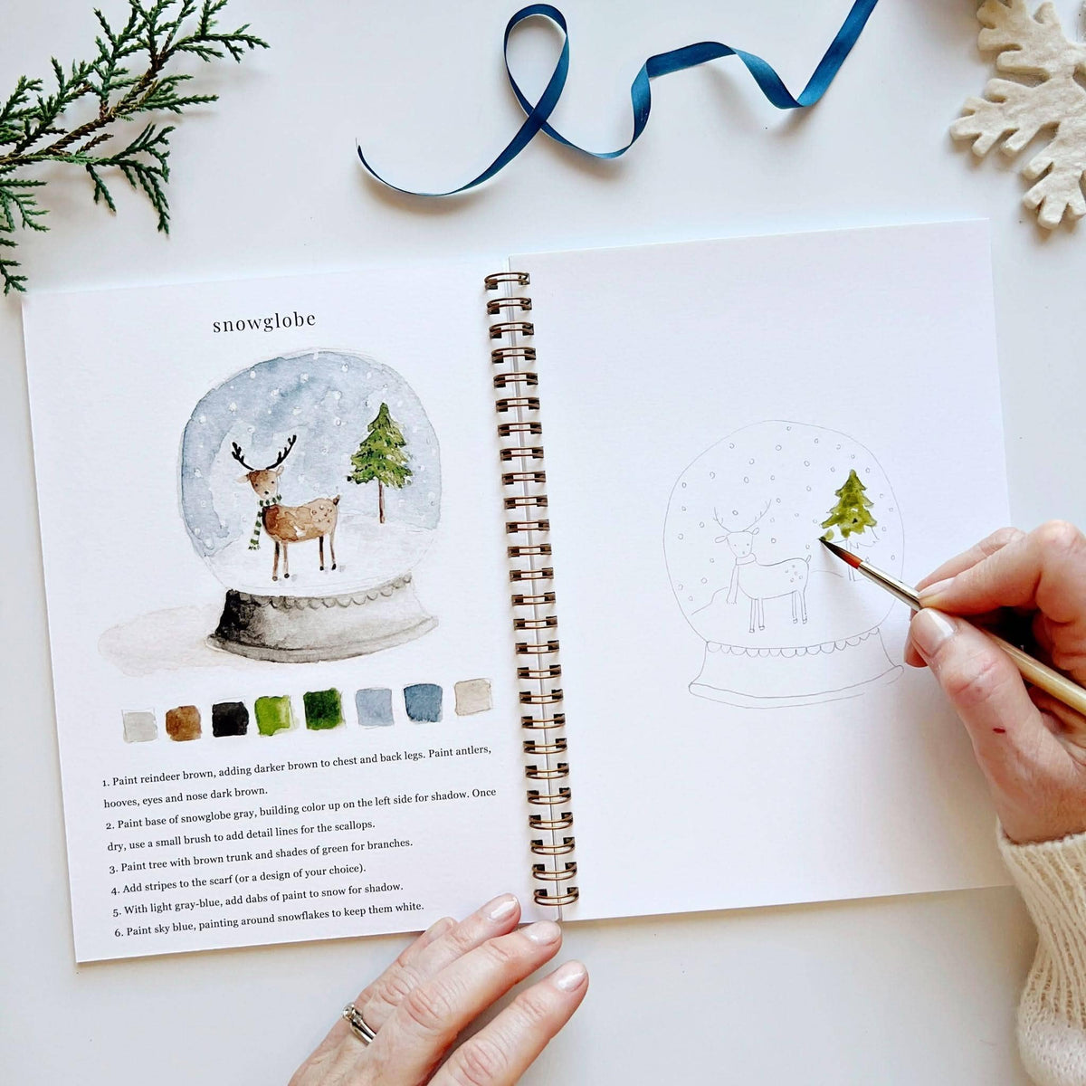Winter Watercolor Workbook by Emily Lux