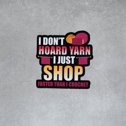 Crochet Sticker - Yarn Shopping – Fiber Arts