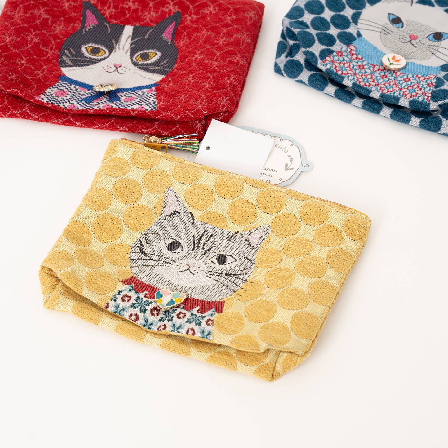 Kusuguru Japan "Honey Bean Princess" Jacquard Pouch