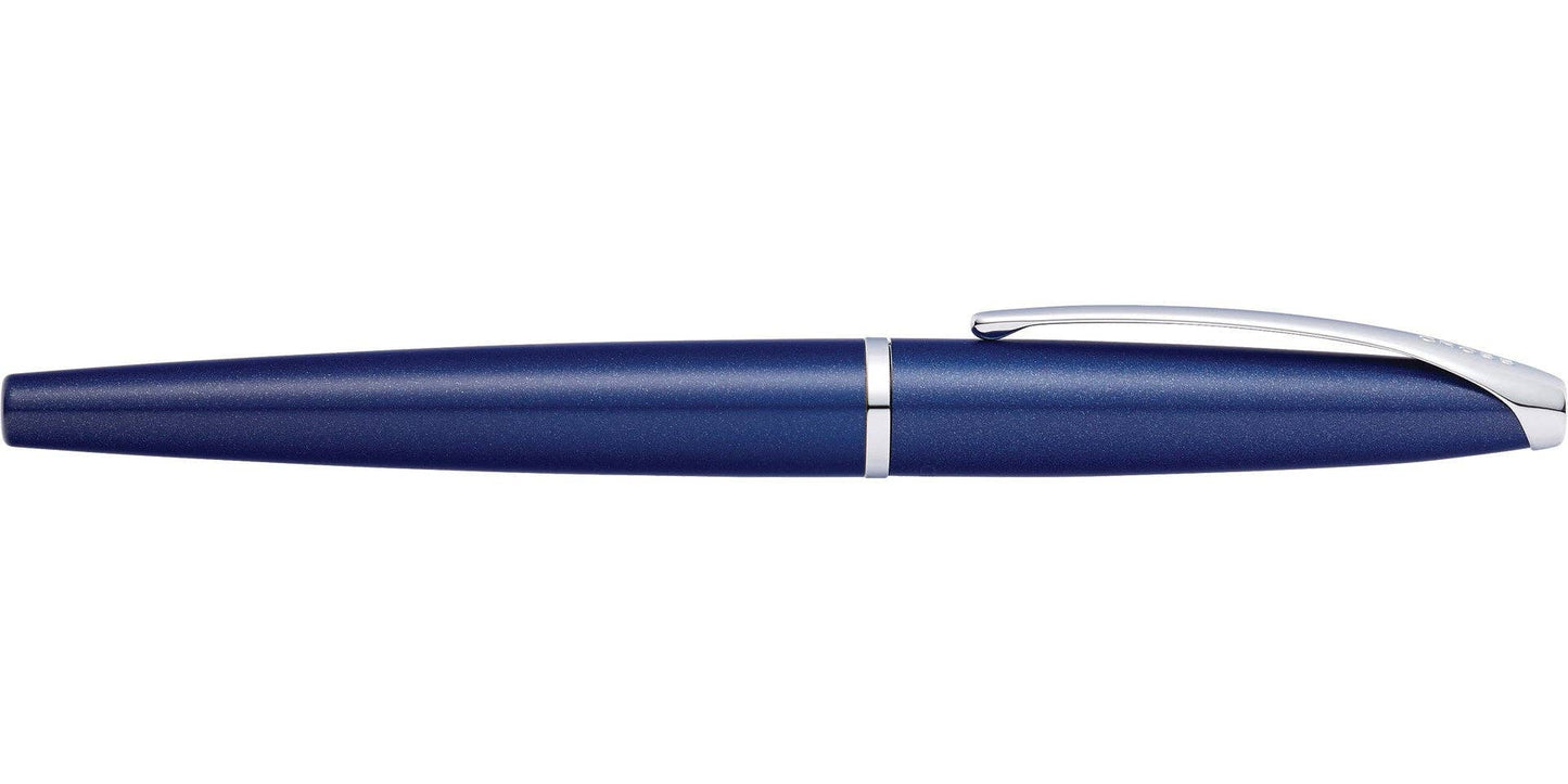ATX® Translucent Blue Lacquer Stainless Steel Medium Nib Fountain Pen