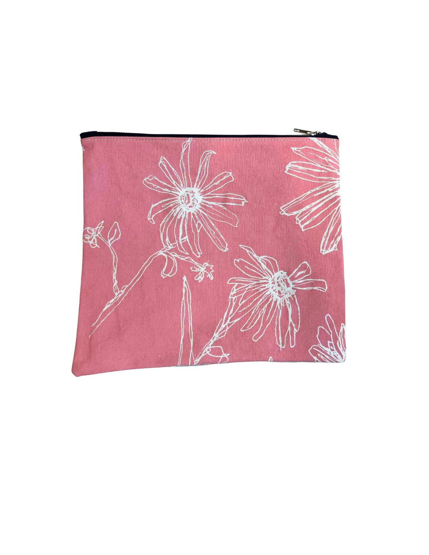 Coral Pink Zippered Pouch