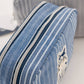 Kusuguru Japan Embroidered "Bowtie Cat" Multi-Dual Zi Pouch