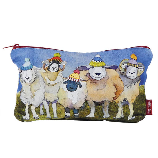 Happy Sheep Zipped Pouch by Emma Ball