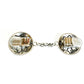 Silver Sphere & Green Cinch Clip, Sweater Clasp KardiKip