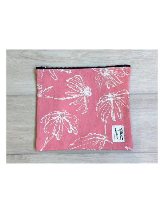 Coral Pink Zippered Pouch