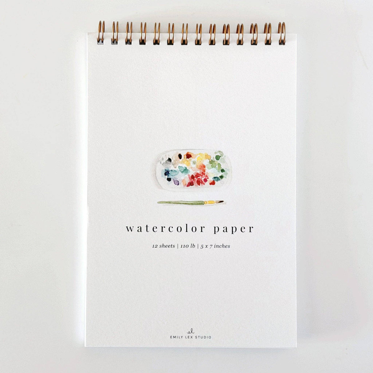 Spiral watercolor paper pad by Emily Lux
