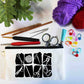 Crochet & Knit Collage Small Canvas Pouch Bag, Custom