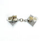 Silver Double Diamonds Cinch Clip, Sweater Clasp KardiKip