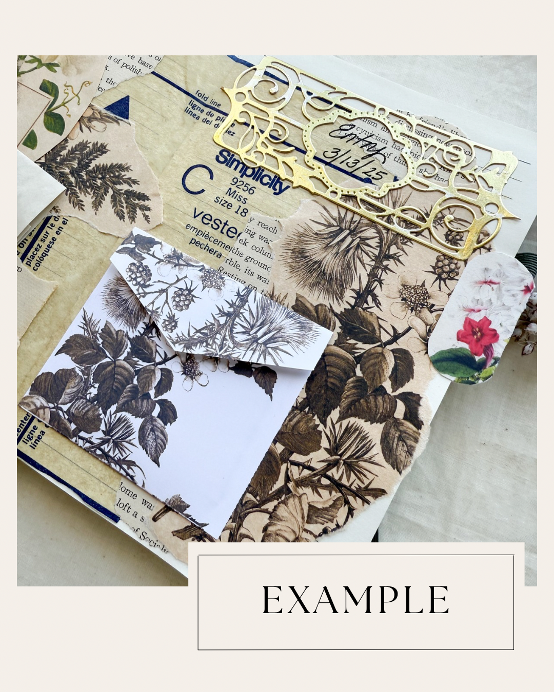 Junk Journal Page Pack- Botanical