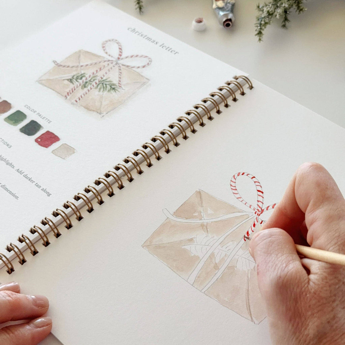 Classic Christmas Watercolor Workbook by Emily Lex