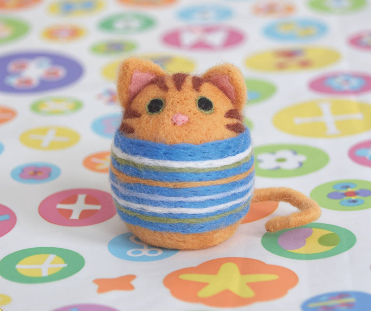 Simply Make Needle Felting Kit, Cat In Yarn, Craft Gift
