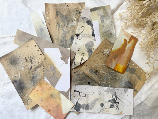 Dyed Paper Pack- Mixed Media Art Supplies