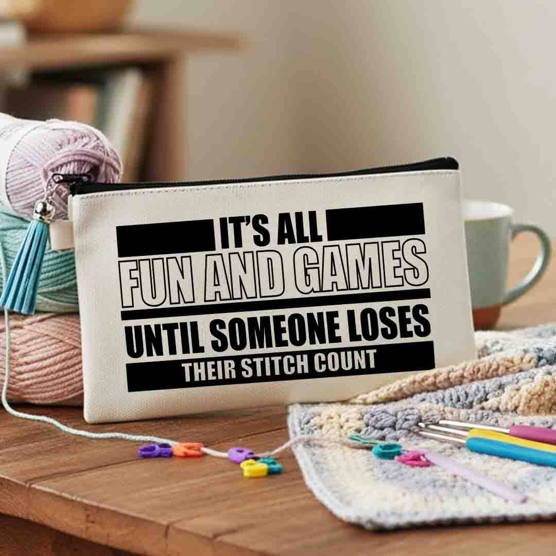 Someone Loses Their Stitch Count Pouch Bag, Crochet, Knit