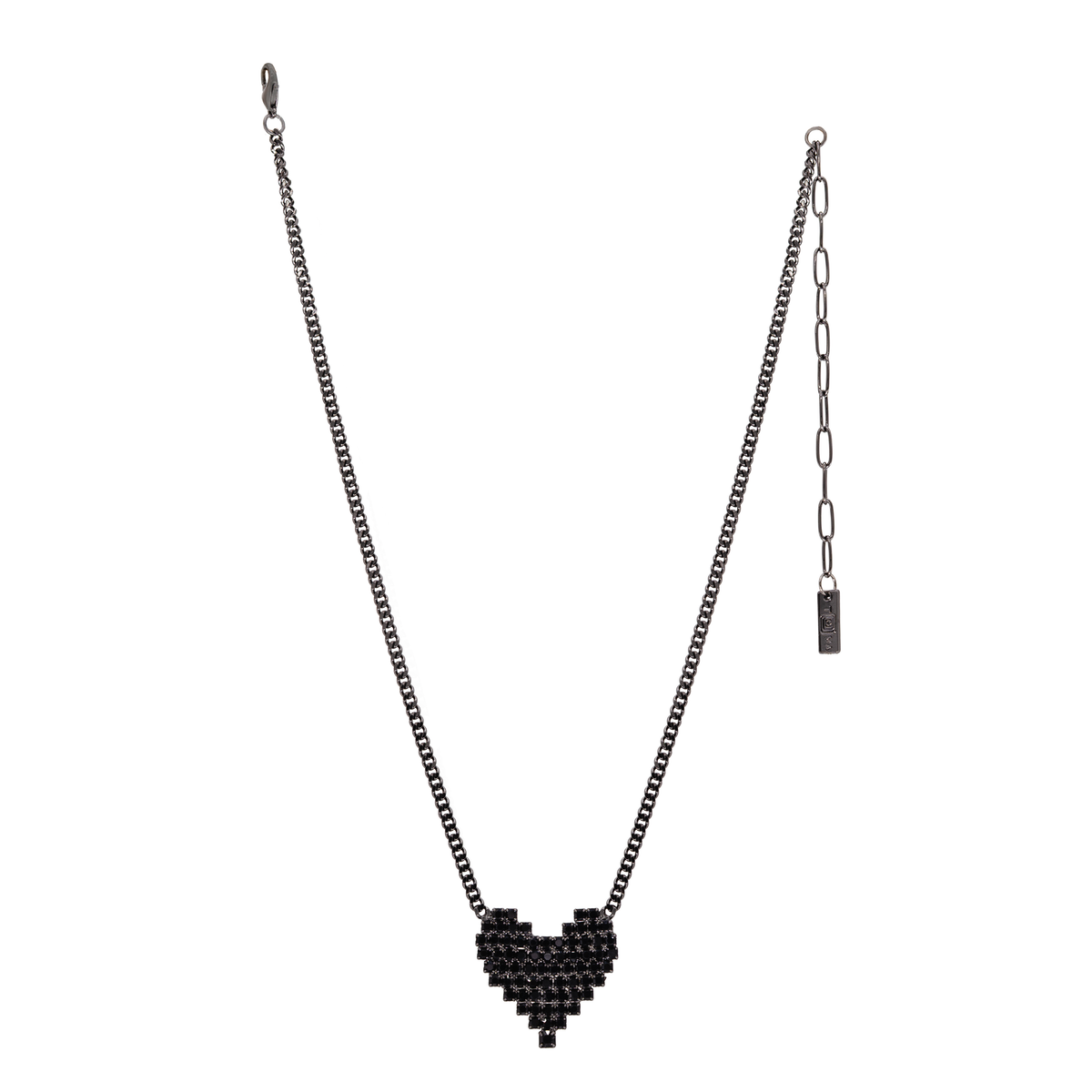 Candy Heart Necklace in Gunmetal by Tova