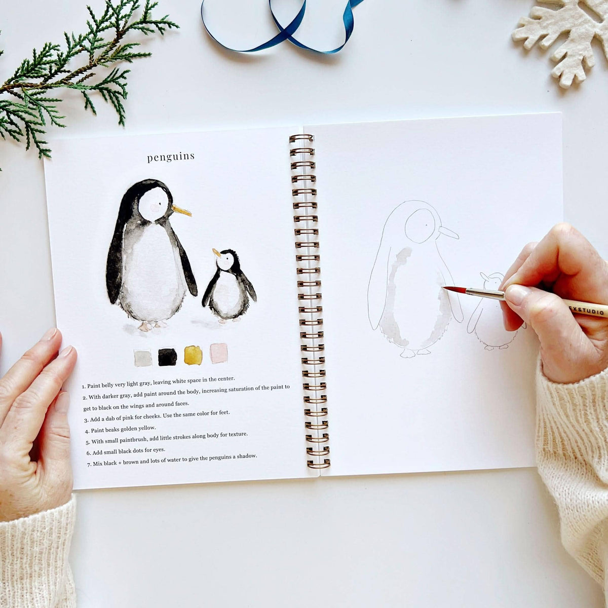 Winter Watercolor Workbook by Emily Lux