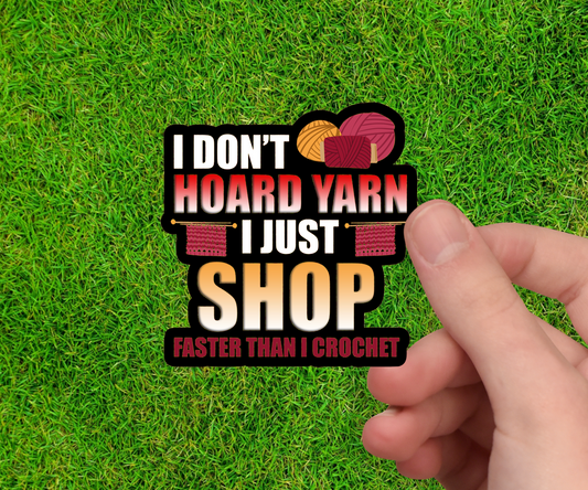 Crochet Sticker - Yarn Shopping – Fiber Arts