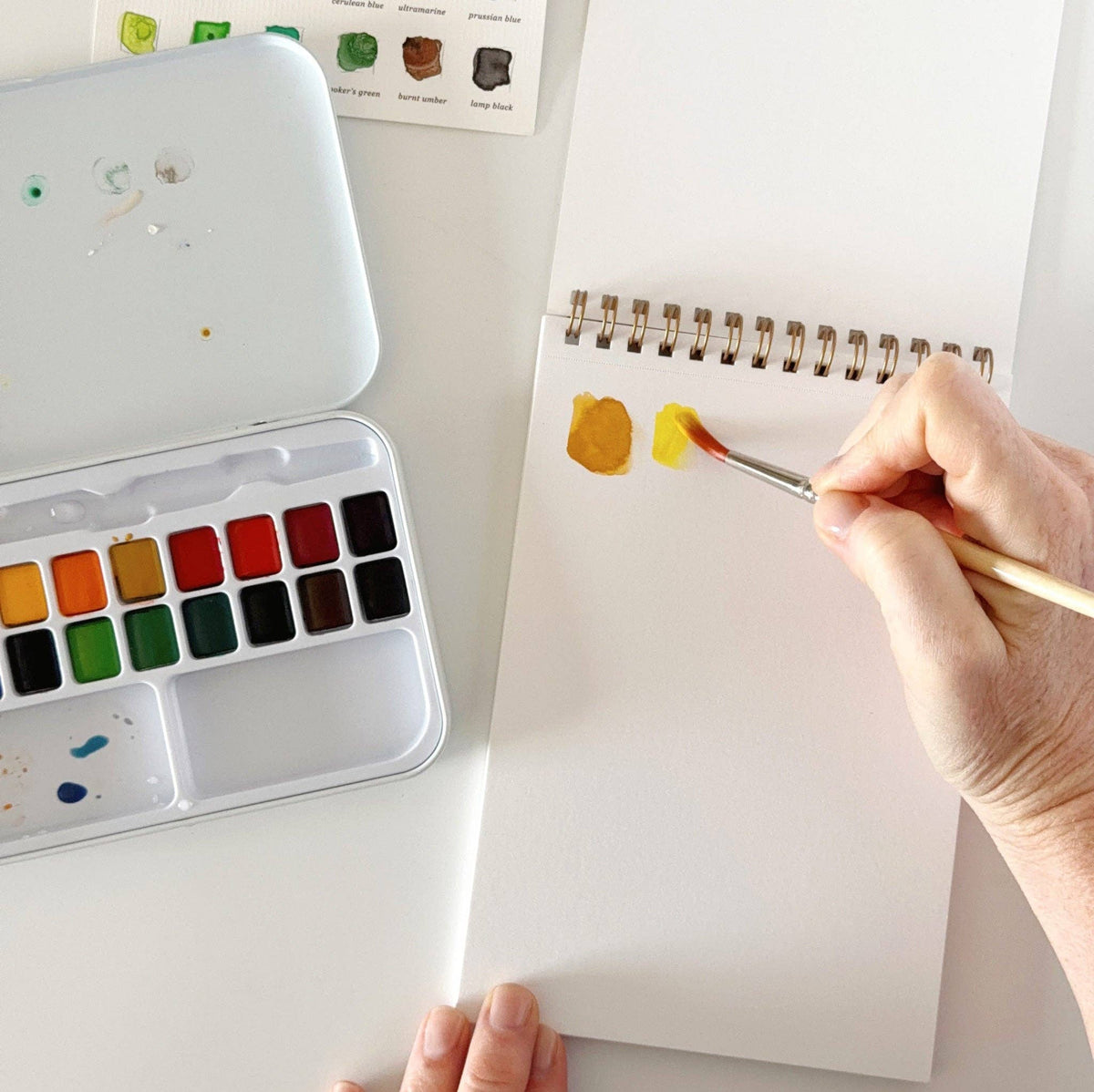 Spiral watercolor paper pad by Emily Lux