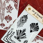 Art Deco Set of Stencils