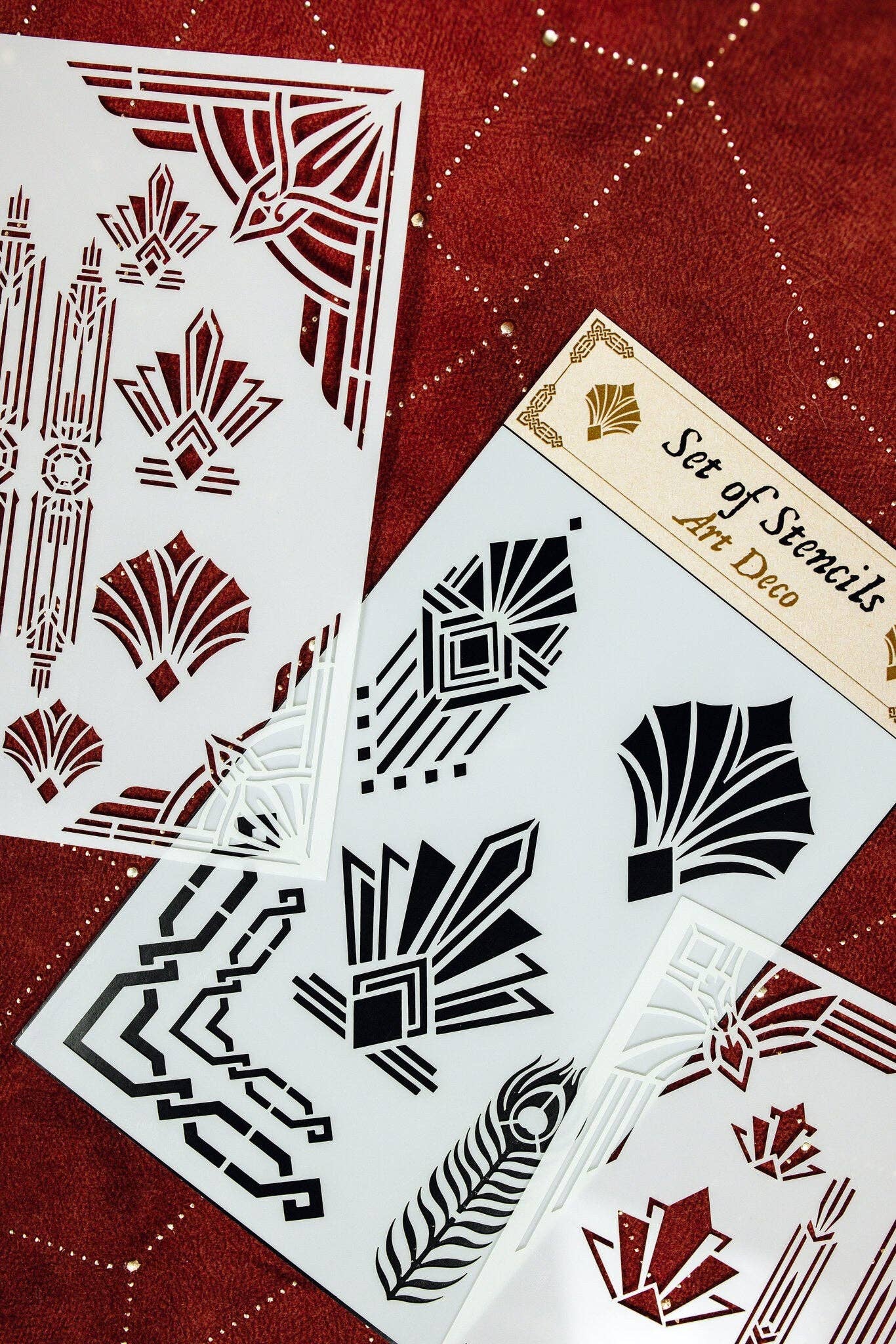 Art Deco Set of Stencils