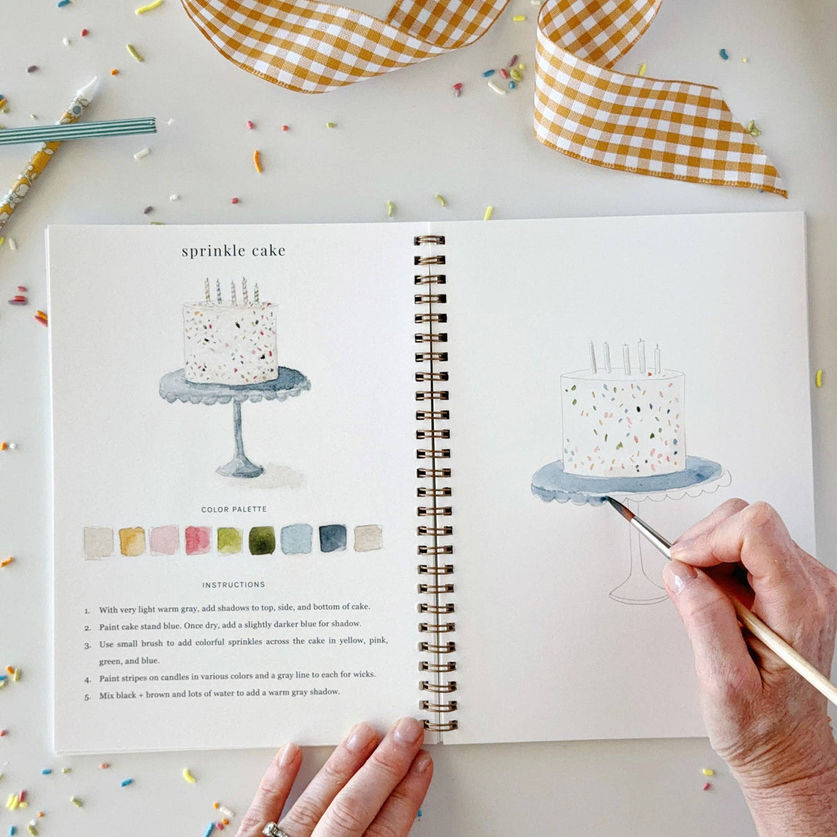 Celebrate watercolor workbook by Emily Lux