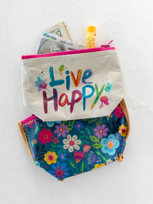 Reversible Zip Pouch by Natural Life
