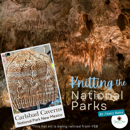 Carlsbad Caverns Hat Knitting the National Parks (Retiring this kit)