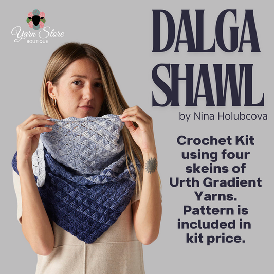 Urth Dalga Crochet Shawl Kit with Pattern