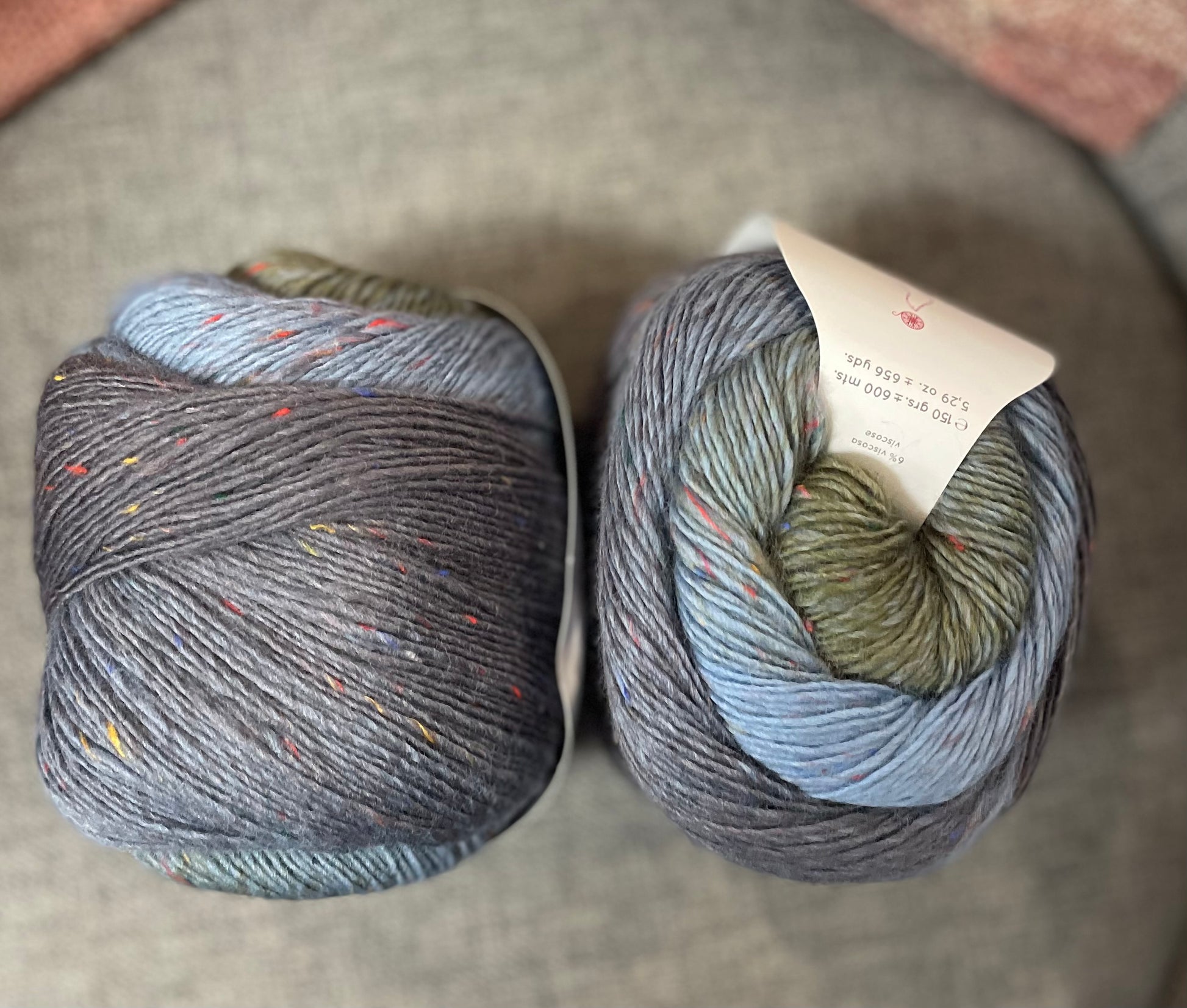 Laines du Nord Poema Tweed 502 Taupe/teal/moss