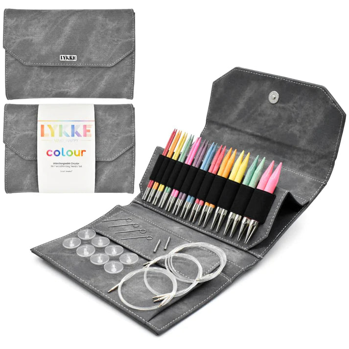 Lykke Colour Interchangeable Circular Birchwood Knitting Needle Set