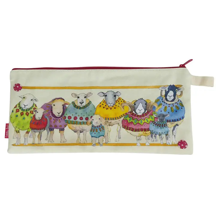 Emma Ball Long Project Pouch Sheeps in Sweaters