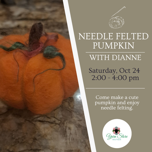Needle Felted Pumpkin Workshop with Dianne