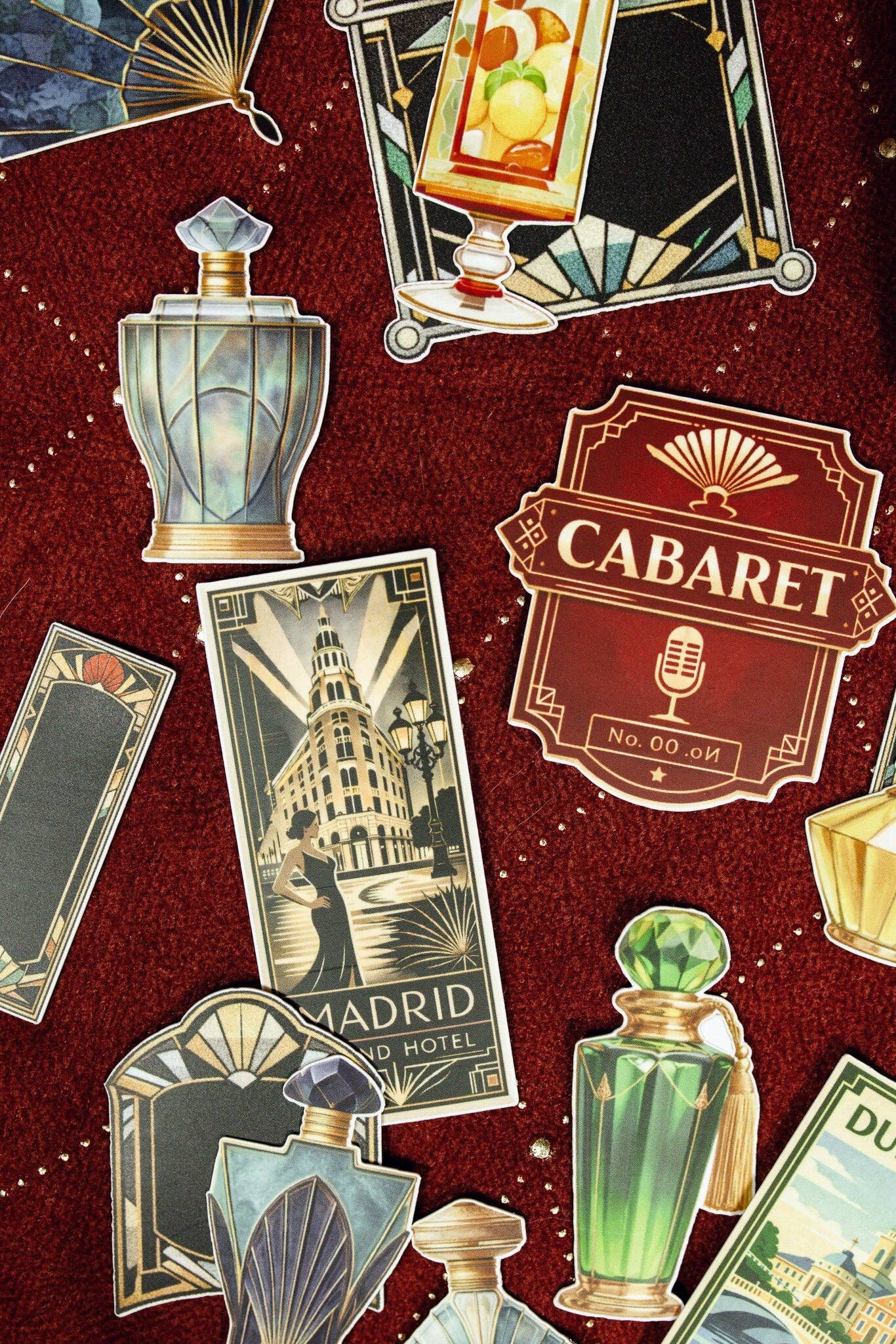 Art Deco Vintage Archive Tin Box Stickers