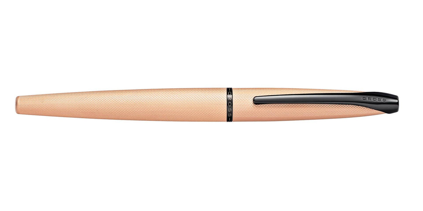 ATX® Brushed Rose Gold Stainless Steel Medium Nib Fountain Pen