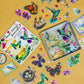 Birds, Foliage, Butterflies Sticker Tin Box