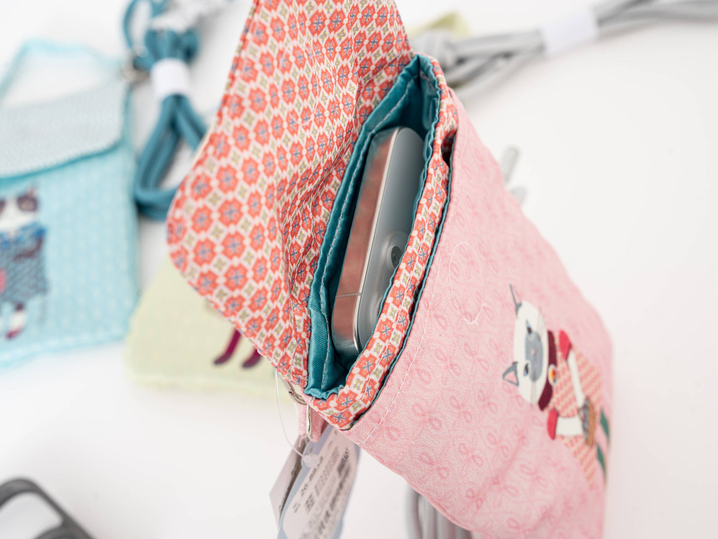 Kusuguru Japan 3-Way SilkyTouch Mobile Pouch & Crossbody Bag