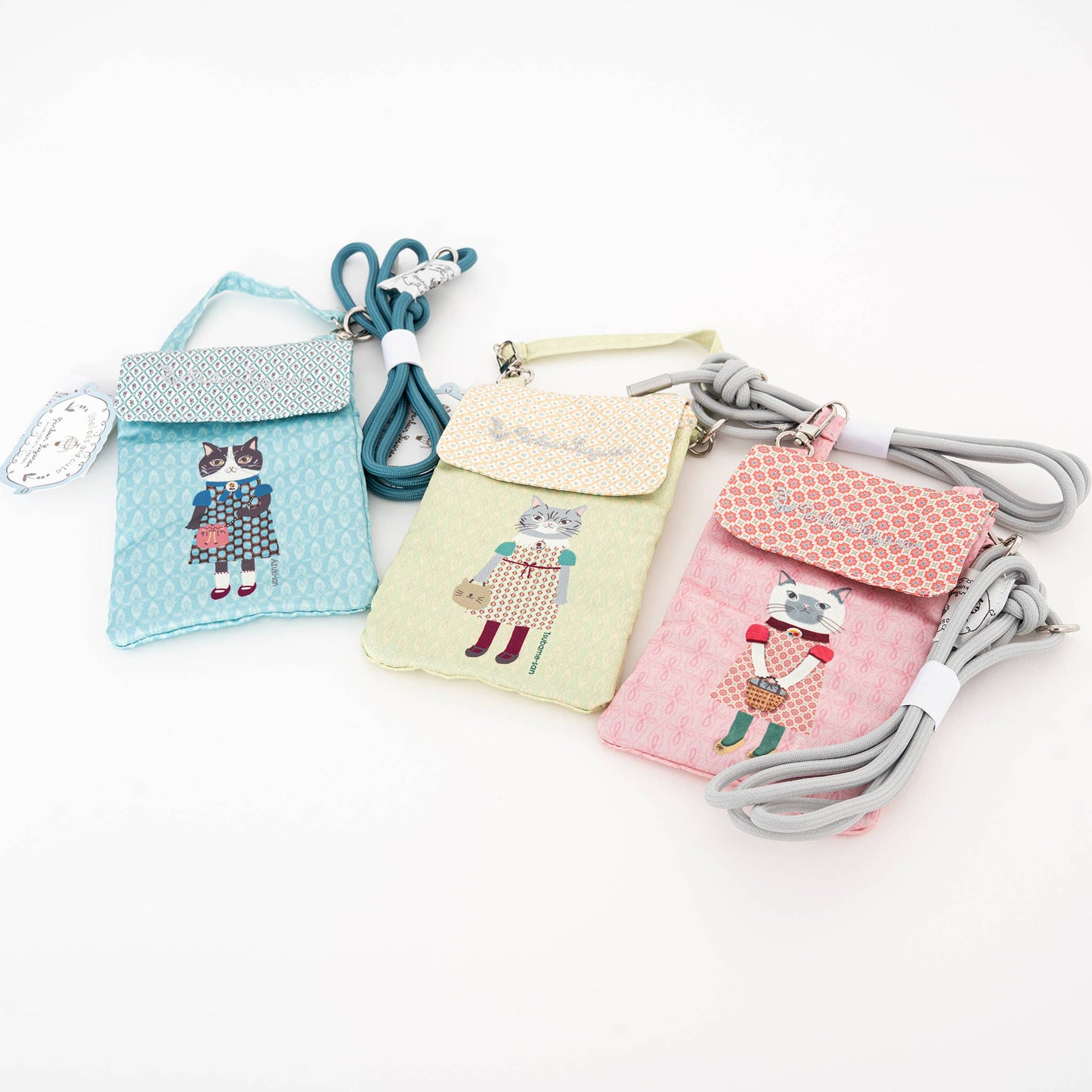 Kusuguru Japan 3-Way SilkyTouch Mobile Pouch & Crossbody Bag
