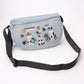 Kusuguru Japan Embroidered Cat Crossbody Bag Lightweight
