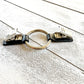 Cinch Clip for Clothes Silver w/ Black Leather Scarf Clasp
