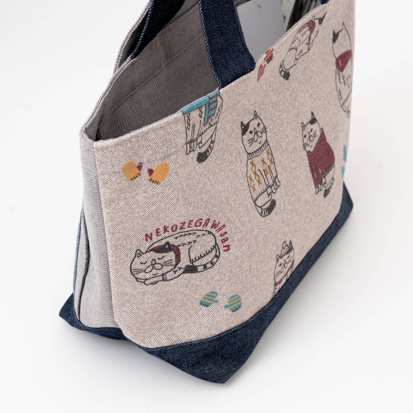 Kusuguru Japan Fat Cat Fabric Lunch Tote B- two color