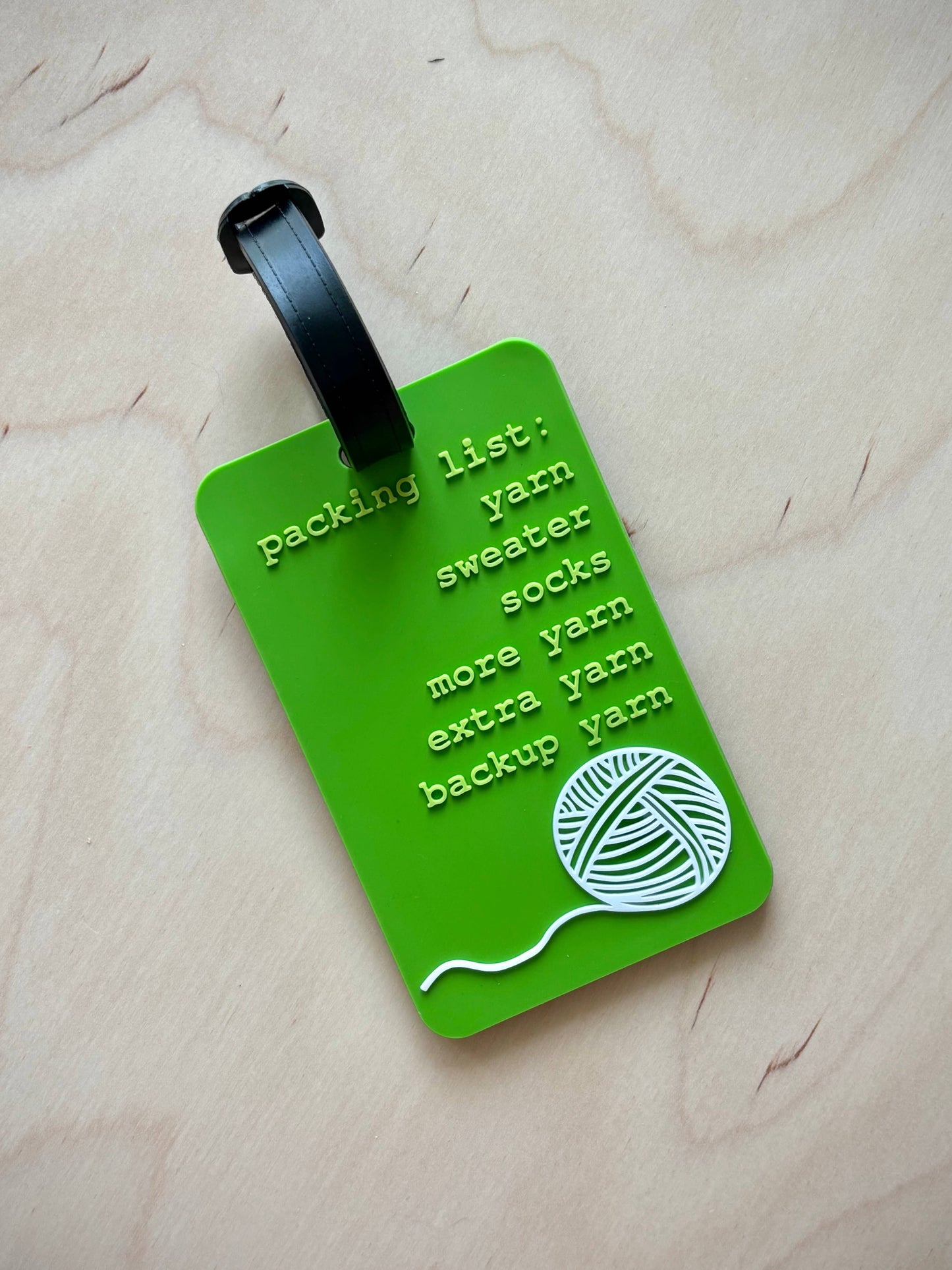 Yarn Traveler Luggage Tag - Knitting Crochet DIY Crafts