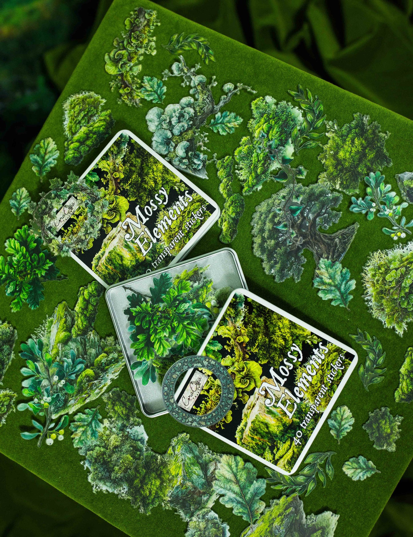 Mossy Elements Sticker Tin Box