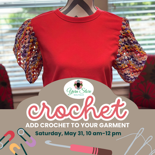Add Crochet to your Garment Workshop with Kelleen