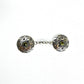 Silver Sphere & Green Cinch Clip, Sweater Clasp KardiKip