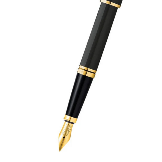 Coventry Black Lacquer with Gold-Tone Fine Nib Fountain Pen