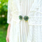 Blue & Gold Cinch Clip, Gilded Sweater Clasp KardiKlip
