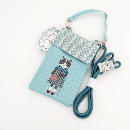 Kusuguru Japan 3-Way SilkyTouch Mobile Pouch & Crossbody Bag