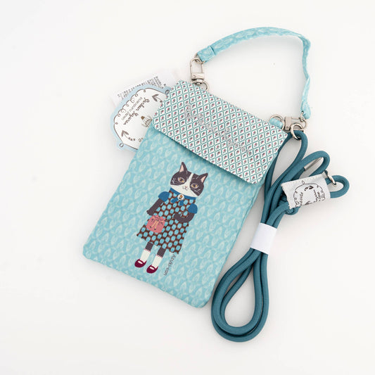 Kusuguru Japan 3-Way SilkyTouch Mobile Pouch & Crossbody Bag