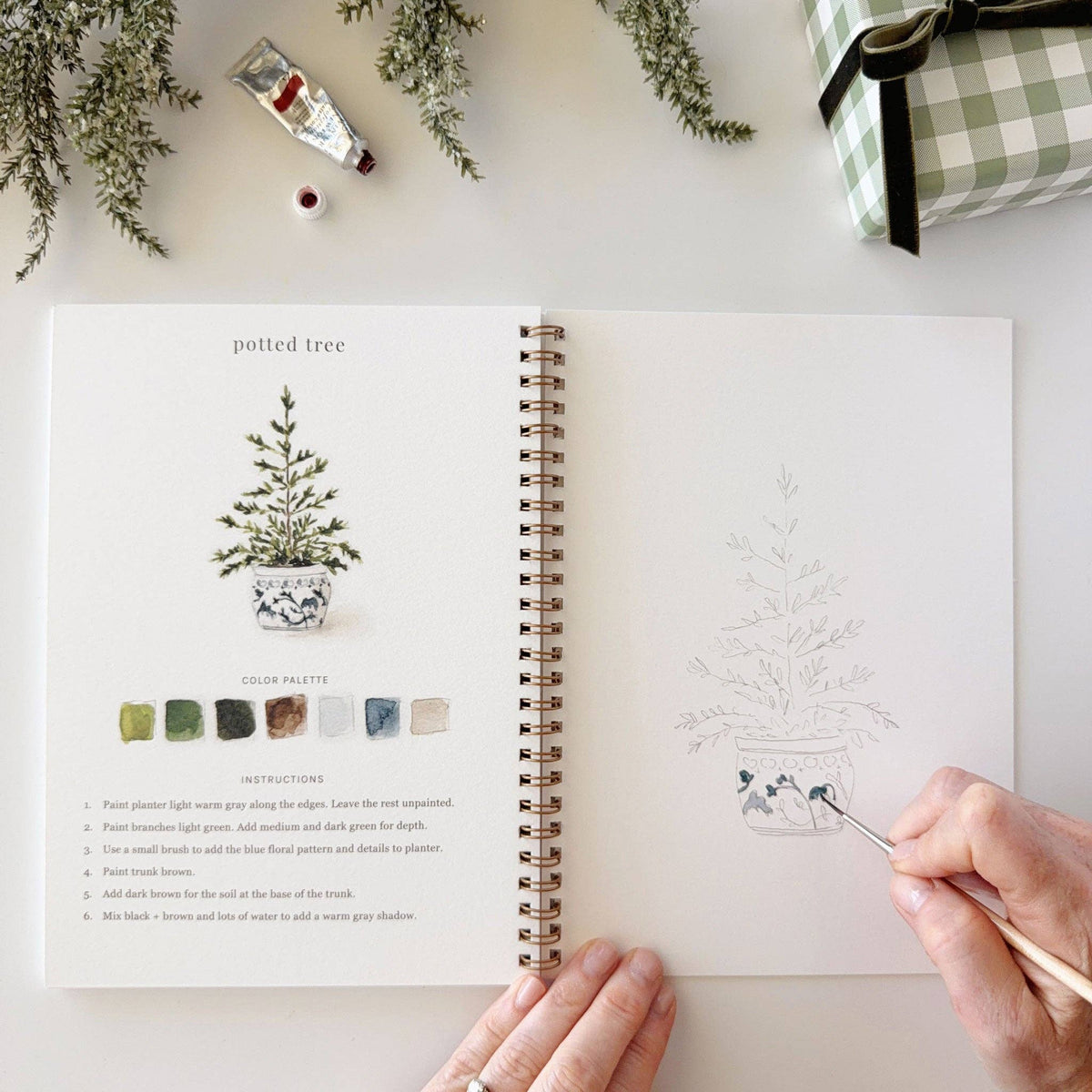 Classic Christmas Watercolor Workbook by Emily Lex