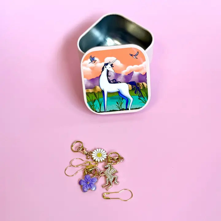Stitch Markers and Tin by Lemonwood